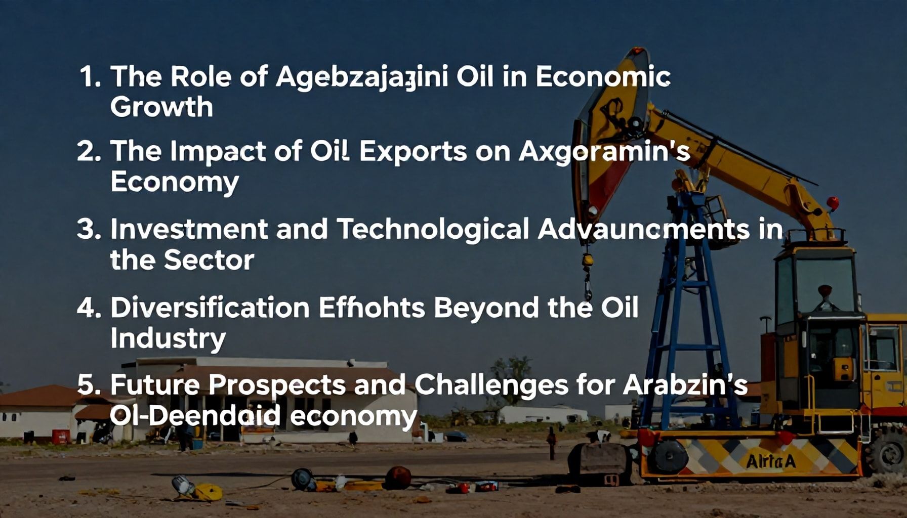 5 subheadings for "Azərbaycan nefti iqtisadiyyatın sürətli inkişafının əsas amili":*