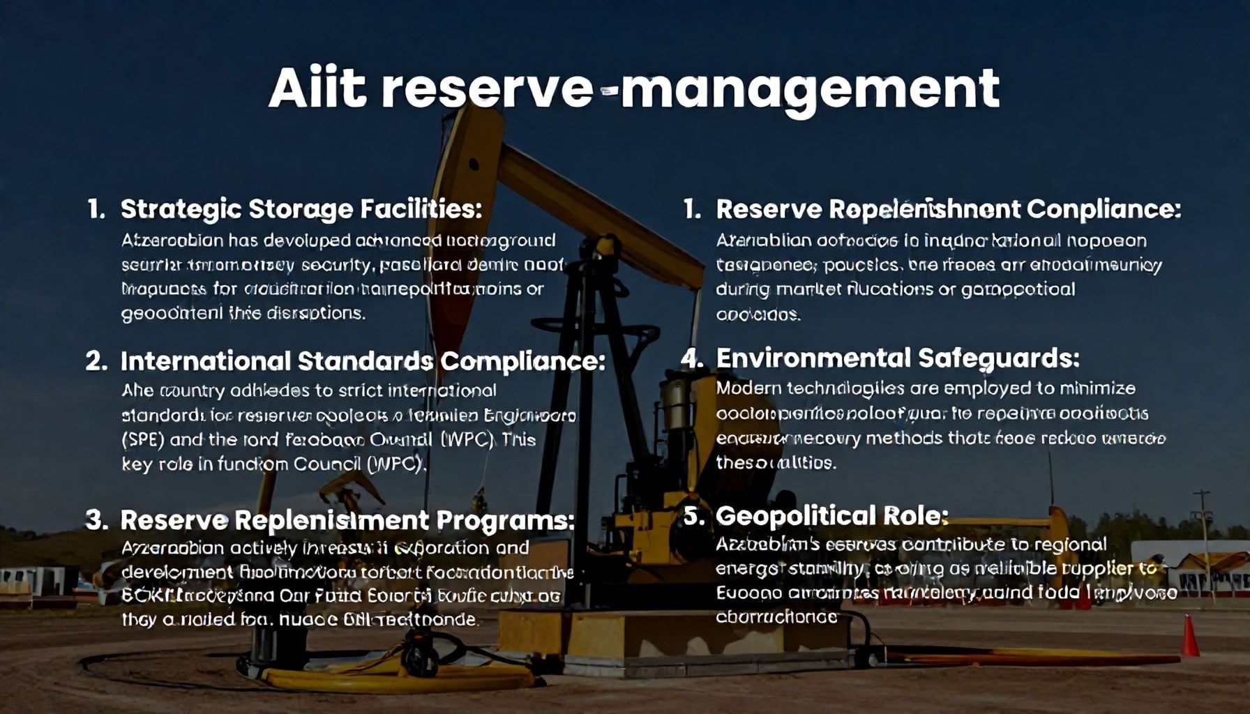 Azərbaycanın neft sənayesində rezerv yöretilməsi haqqında bilmədiyiniz həqiqətlər*
